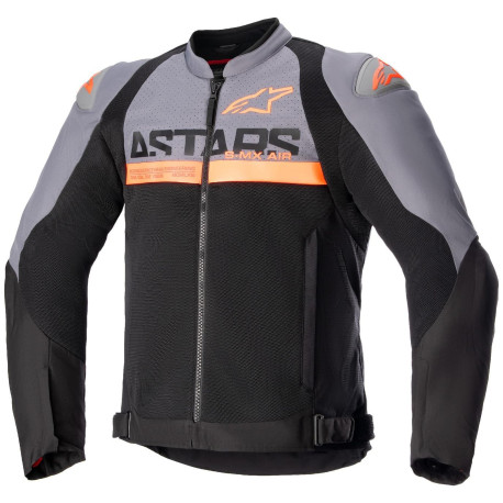 Bunda SMX AIR, ALPINESTARS (tmavě šedá/černá/oranžová fluo) 2024