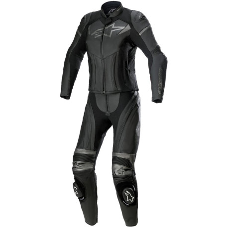 Dvoudílná kombinéza STELLA GP PLUS 2, ALPINESTARS (černá/metalická šedá) 2024