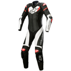 Jednodílná kombinéza STELLA GP PLUS 2, ALPINESTARS (černá/bílá/červená fluo) 2024