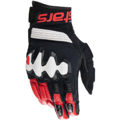 Rukavice HALO, ALPINESTARS (černá/bílá/červená) 2024