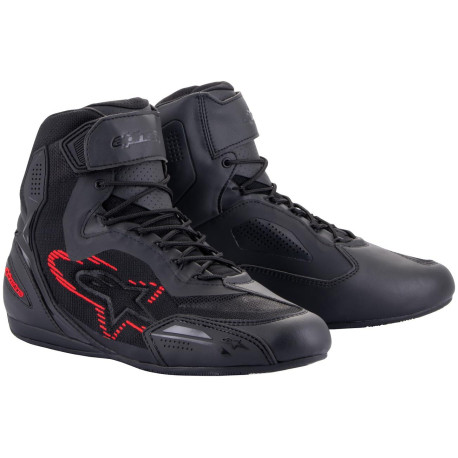 Boty FASTER-3 RIDEKNIT, ALPINESTARS (černá/tmavě šedá/červená) 2024
