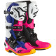 Boty TECH 10 limitovaná edice COAST, ALPINESTARS (bílá/tmavě modrá/růžová/žlutá fluo/oranžová/černá) 2024