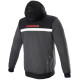 Bunda CHROME STREET HOODIE HONDA kolekce, ALPINESTARS (černá/šedá/červená) 2024