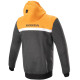 Bunda CHROME STREET HOODIE HONDA kolekce, ALPINESTARS (černá/šedá/oranžová) 2024