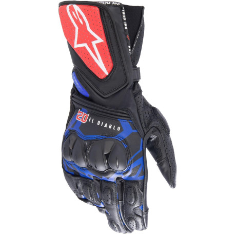 Rukavice SP-8 3 MONSTER FQ20 kolekce, ALPINESTARS (černá/červená/modrá/bílá) 2024