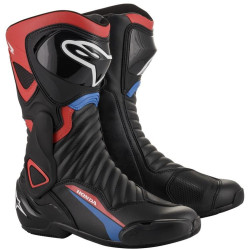 Boty S-MX 6 HONDA kolekce, ALPINESTARS (černá/červená/modrá/bílá) 2024