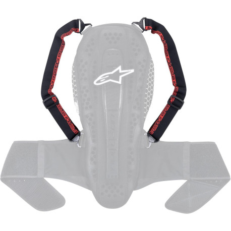 Náhradní popruhy pro páteřový chránič Nucleon KR-2, ALPINESTARS (černá/červená, vel. XL, pár)
