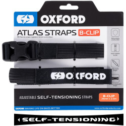 Zavazadlové popruhy Atlas B-Clip, 2 ks, OXFORD (černá, 26mm x 2m)