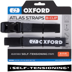 Zavazadlové popruhy Atlas B-Clip, 2 ks, OXFORD (šedá, 26mm x 2m)