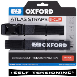 Zavazadlové popruhy Atlas B-Clip, 2 ks, OXFORD (šedá, 26mm x 1,2m)