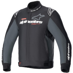 Bunda MONZA SPORT, ALPINESTARS (černá/tmavě šedá/červená/bílá) 2024
