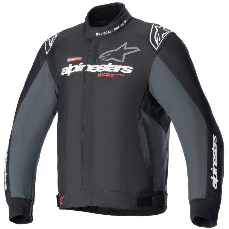 Bunda MONZA SPORT, ALPINESTARS (černá/tmavě šedá/červená/bílá) 2024