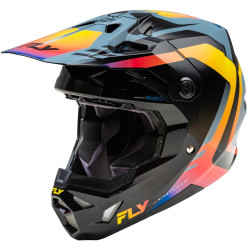Přilba FORMULA CP, FLY RACING - USA (šedá/černá/duhová)