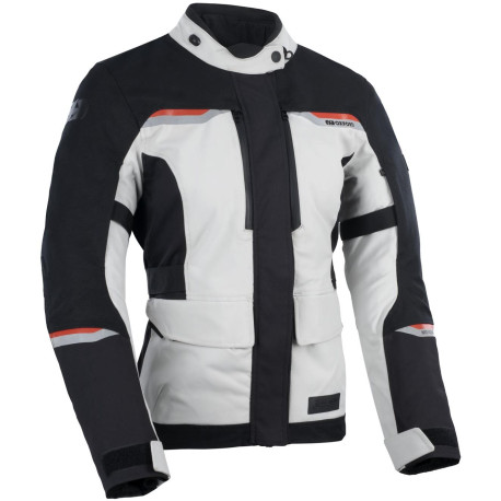 Bunda MONDIAL 2.0 DRY2DRY™, OXFORD ADVANCED, dámská (světle šedá/černá/červená)