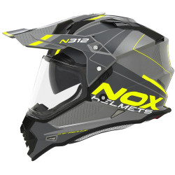 Přilba N312 DRONE, NOX (šedá,žlutá) 2024