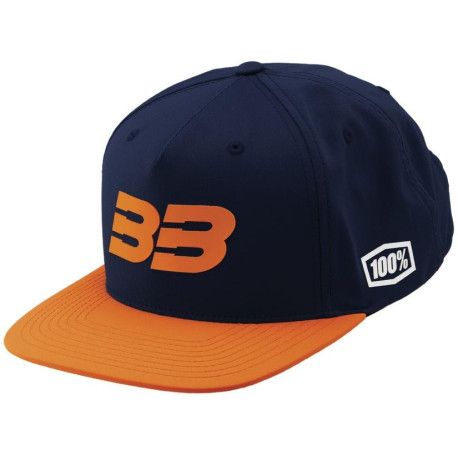 Kšiltovka 100% - BB33 Snapback modrá/oranžová (vel. UNI)