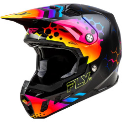 Přilba FORMULA CC TEKTONIC, FLY RACING (černá/žlutá/růžová)