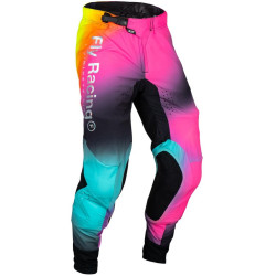 Kalhoty LITE LE LEGACY, FLY RACING (růžová/modrá, hi-vis)