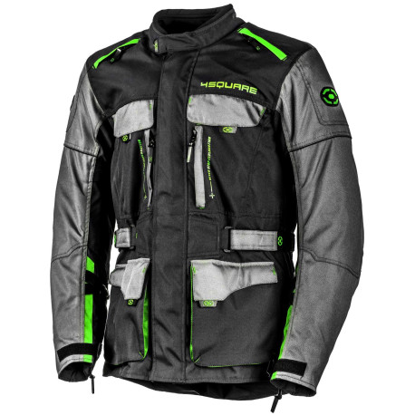 Enduro bunda TRAILER, 4SQUARE - pánská (černá,šedá,žlutá fluo) 2024