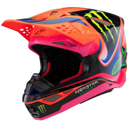 Přilba SUPERTECH S-M10 edice HAIDEN DEEGAN, ALPINESTARS (oranžová fluo/fialová/růžová/zelená) 2025