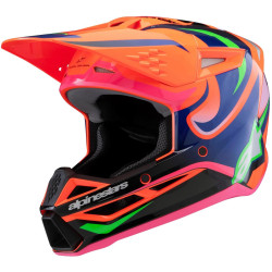 Přilba S-M3 edice HAIDEN DEEGAN, ALPINESTARS, dětská (oranžová fluo/fialová/růžová/zelená) 2026