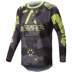 Dres RACER HOLLOW, ALPINESTARS (tmavá camo/žlutá fluo) 2025