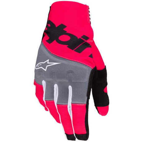 Rukavice TECHSTAR, ALPINESTARS (černá/růžová fluo) 2025