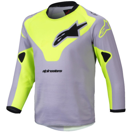 Dres RACER VEIL KIDS, ALPINESTARS, dětský (šedá/žlutá fluo) 2025