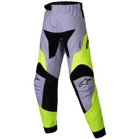 Kalhoty RACER VEIL KIDS, ALPINESTARS, dětské (šedá/žlutá fluo) 2025
