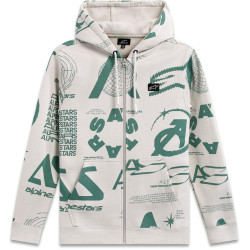 Mikina DETERMINANT HOODIE, ALPINESTARS (bílá offwhite)
