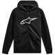Mikina AGELESS ZIP HOODIE 3, ALPINESTARS (černá/bílá)