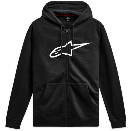 Mikina AGELESS ZIP HOODIE 3, ALPINESTARS (černá/bílá)
