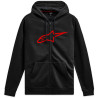 Mikina AGELESS ZIP HOODIE 3, ALPINESTARS (černá/červená)
