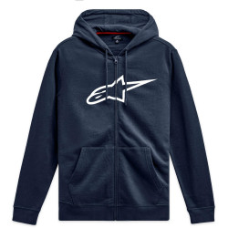Mikina AGELESS ZIP HOODIE 3, ALPINESTARS (modrá/bílá)