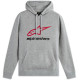 Mikina ALWAYS HOODIE 3, ALPINESTARS (šedá/červená/černá)