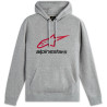 Mikina ALWAYS HOODIE 3, ALPINESTARS (šedá/červená/černá)