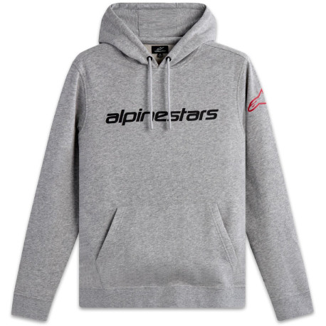 Mikina WORDMARK HOODIE 3, ALPINESTARS (šedá/červená/černá)