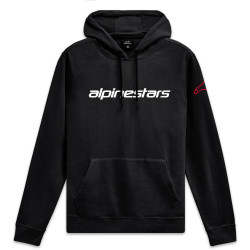 Mikina WORDMARK HOODIE 3, ALPINESTARS (černá/bílá/červená)
