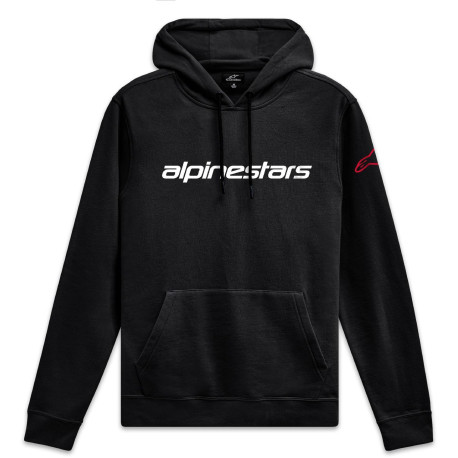 Mikina WORDMARK HOODIE 3, ALPINESTARS (černá/bílá/červená)