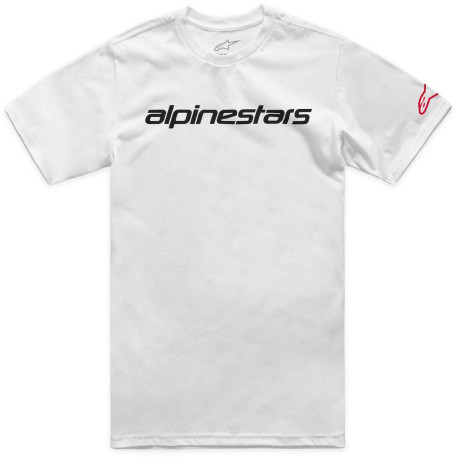 Triko LINEAR WORDMARK 2.0 CSF, ALPINESTARS (bílá/červená/černá)