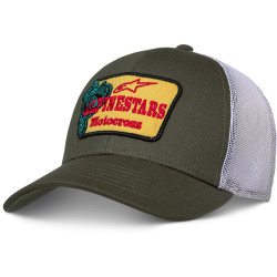 Kšiltovka HARDWARE TRUCKER, ALPINESTARS (zelená/bílá)