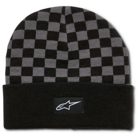 čepice CHECKERED CUFF BEANIE, ALPINESTARS (černá/šedá)