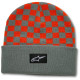 čepice CHECKERED CUFF BEANIE, ALPINESTARS (modrá/oranžová)