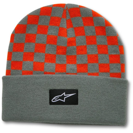 čepice CHECKERED CUFF BEANIE, ALPINESTARS (modrá/oranžová)