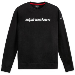 Mikina LINEAR CREW 3, ALPINESTARS (černá/bílá)