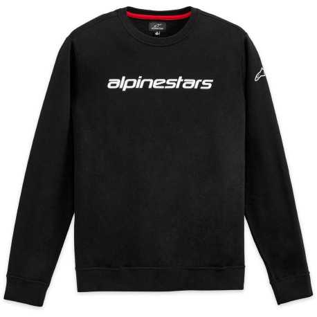 Mikina LINEAR CREW 3, ALPINESTARS (černá/bílá)