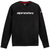 Mikina LINEAR CREW 3, ALPINESTARS (černá/bílá)
