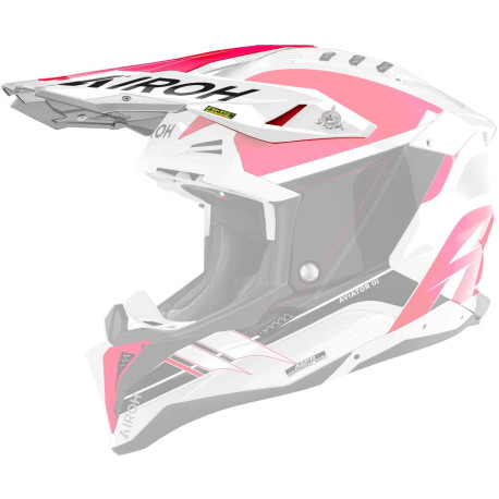 Kšilt pro přilbu AVIATOR 3, AIROH (Saber - červený matný)