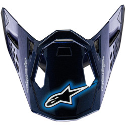 Kšilt pro přilby SUPERTECH edice TROY LEE DESIGNS, ALPINESTARS (tmavě modrá, verze ECE 22.06)