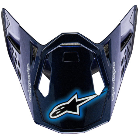 Kšilt pro přilby SUPERTECH edice TROY LEE DESIGNS, ALPINESTARS (tmavě modrá, verze ECE 22.06)